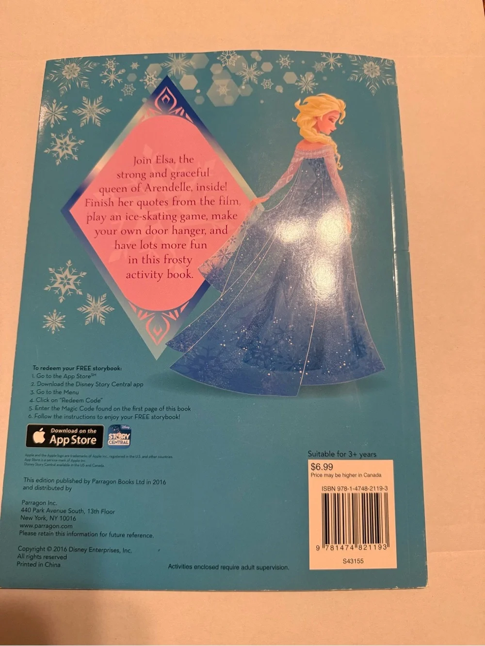 Disney Elsa's Royal Magic Activity‎ Book - Blue, Gold, White